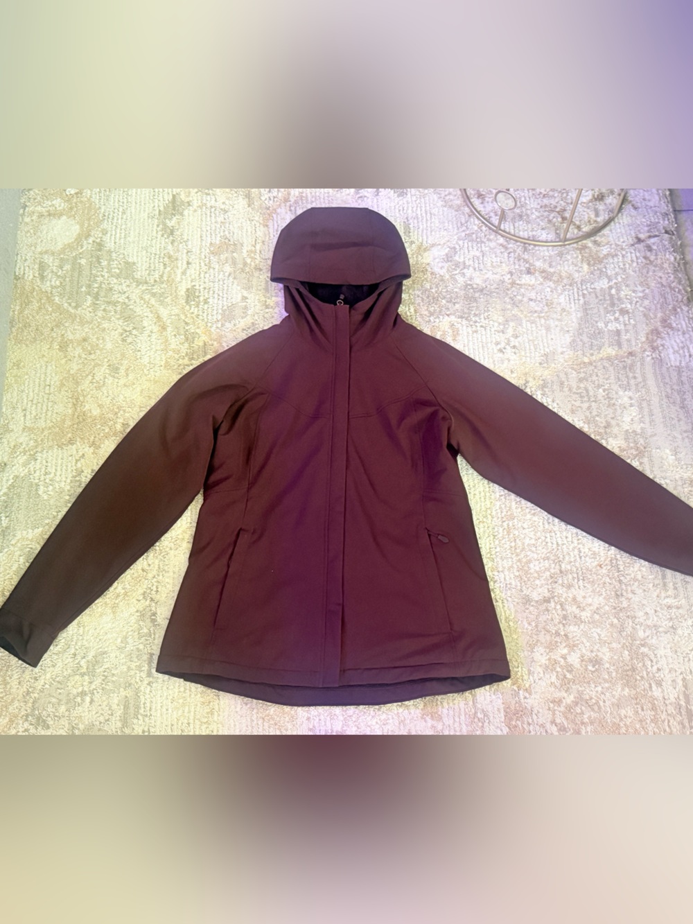 Kirkland Signature Women's Hooded Softshell Jacket - Plum/Burgundy